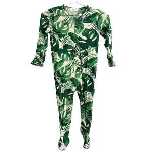 Angel Dear Unisex Monstera Delicosa 2 Way Zipper Footie Sleeper Size 6-9 Months